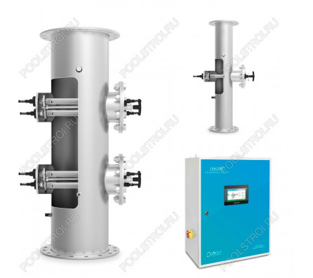 Ультрафиолетовая установка LIfetech TOP 644м3, DN350, 4*3kw, 18000h, Ручная очистка